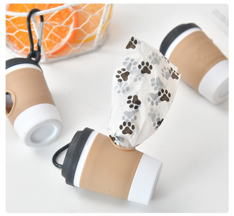 Portable Coffee Cup Dog Poop Bag Dispenser – Cute & Convenient