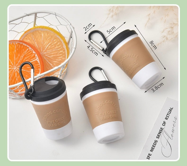 Portable Coffee Cup Dog Poop Bag Dispenser – Cute & Convenient