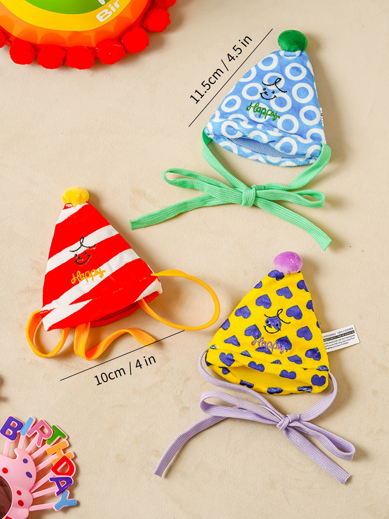 Colorful Birthday Hat for Pets