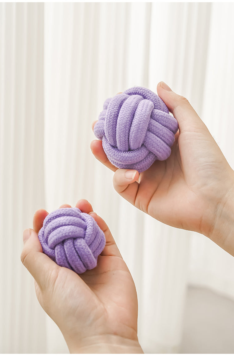 Colorful Rope Ball Dog Toy – Tug, Chew & Play!