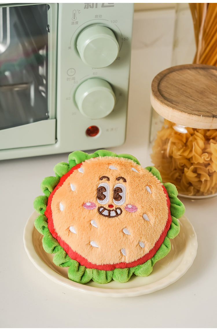 🍕 🍔 Pet Foodie Plush Toy Set – Pizza, Hot Dog & Burger