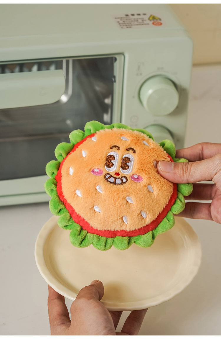 🍕 🍔 Pet Foodie Plush Toy Set – Pizza, Hot Dog & Burger