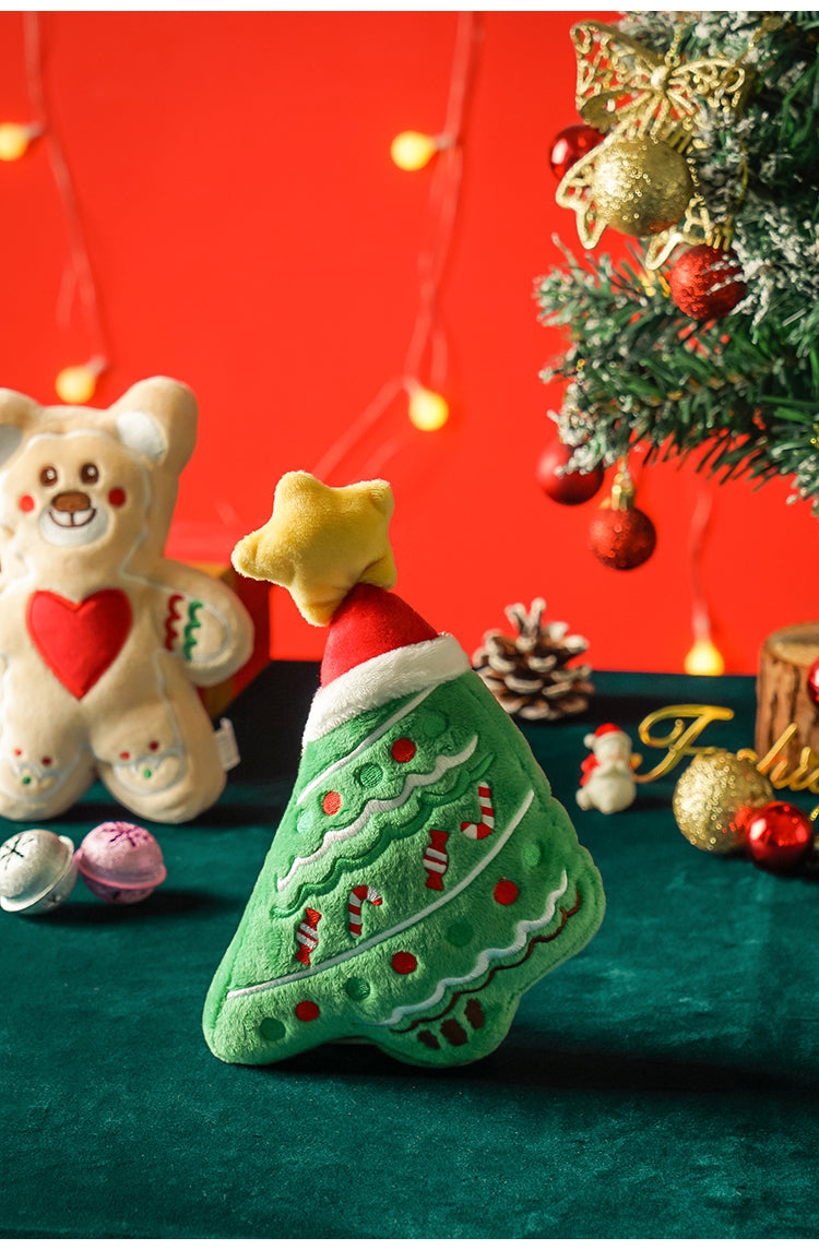 🎄 Festive Christmas Plush Toys for Pets – 3-Pack
