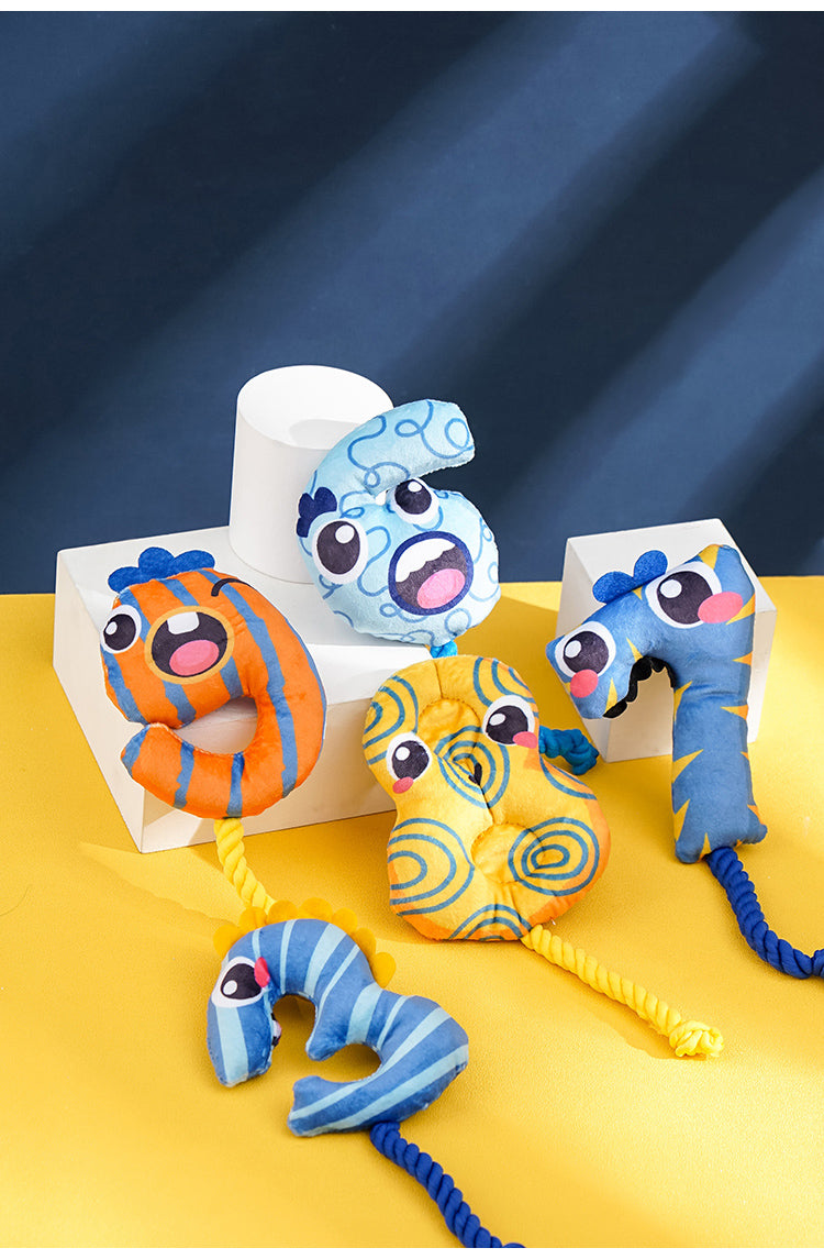 Pet Birthday Number Rope Toy – Soft & Durable Plush Chew Toy