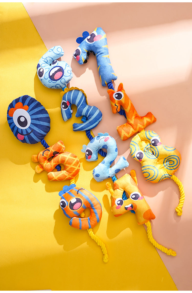 Pet Birthday Number Rope Toy – Soft & Durable Plush Chew Toy