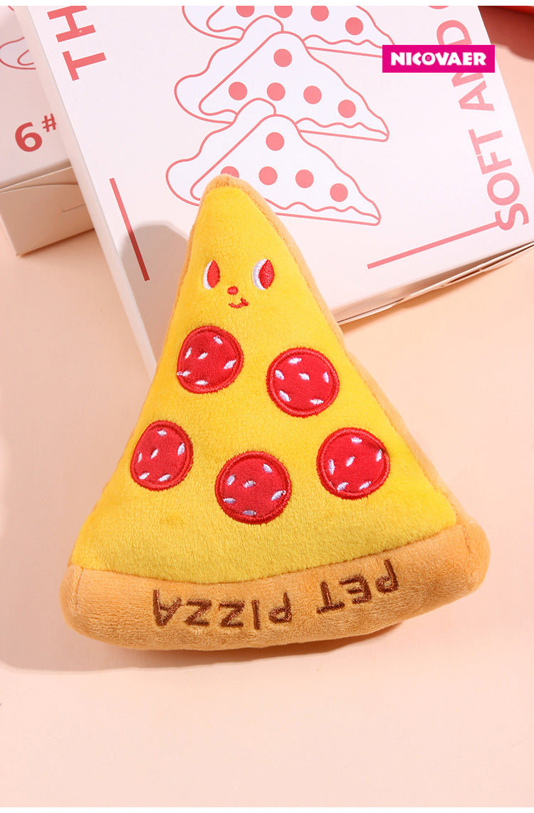 🍕 🍔 Pet Foodie Plush Toy Set – Pizza, Hot Dog & Burger