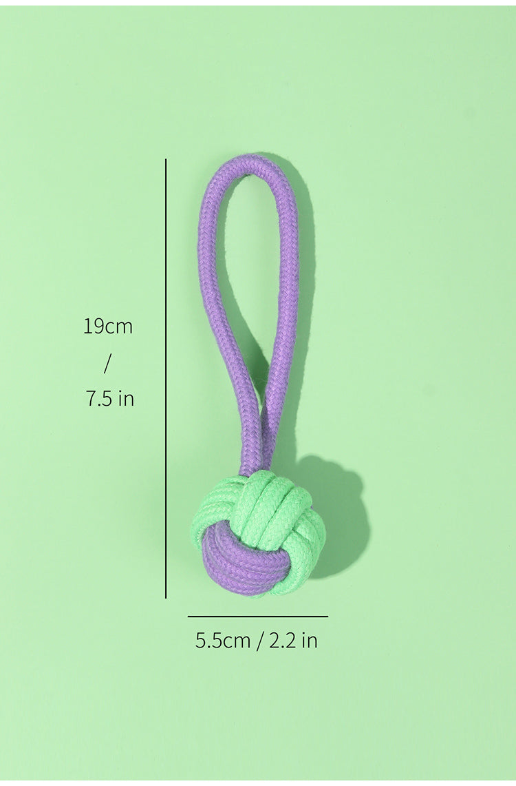 Colorful Rope Ball Dog Toy – Tug, Chew & Play!