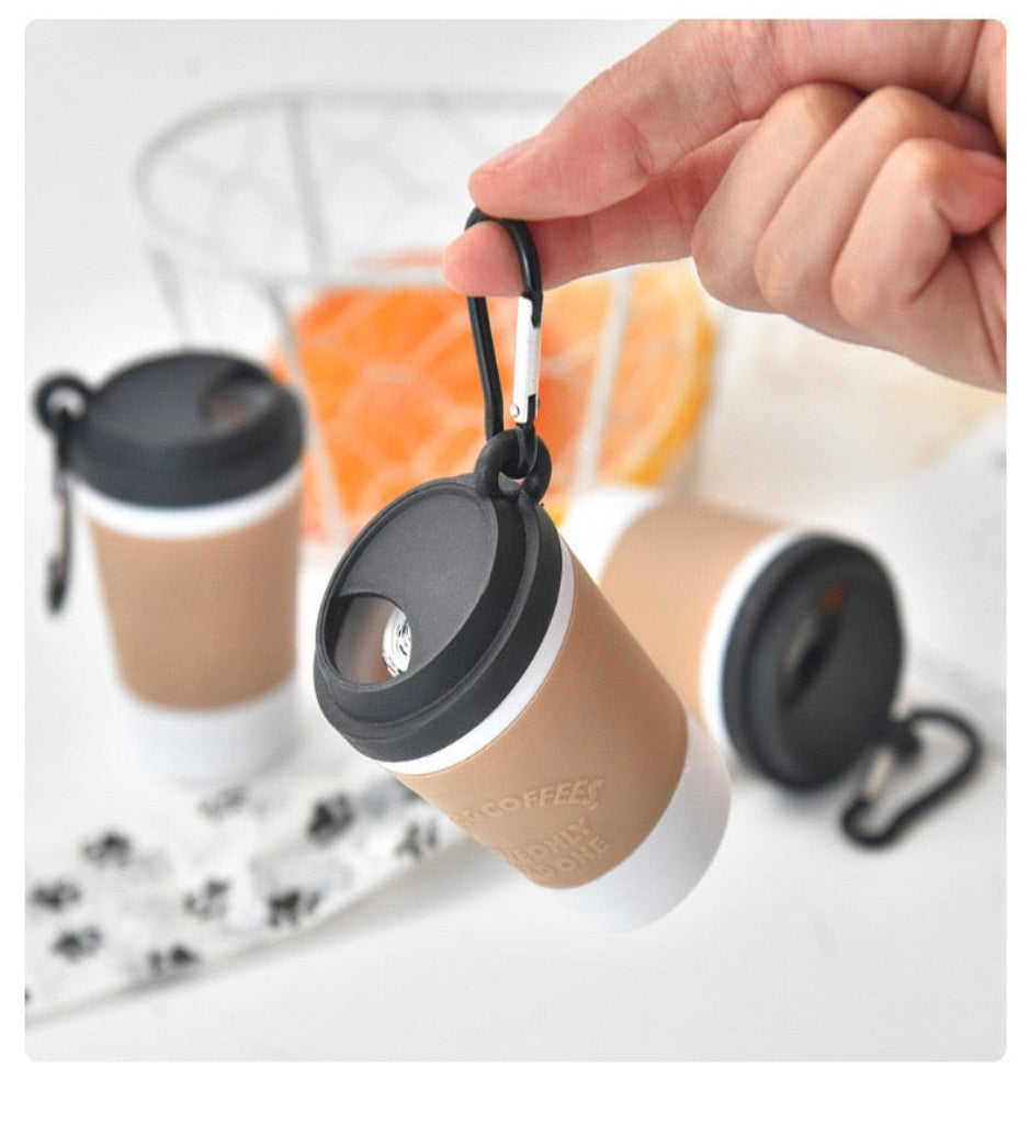 Portable Coffee Cup Dog Poop Bag Dispenser – Cute & Convenient