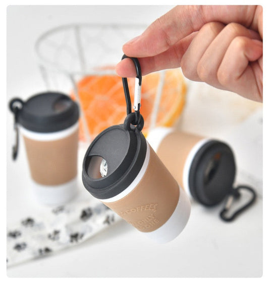 Portable Coffee Cup Dog Poop Bag Dispenser – Cute & Convenient
