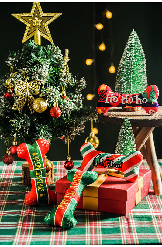 🎄 Festive Christmas Dog Toys – Squeaky Holiday Fun!