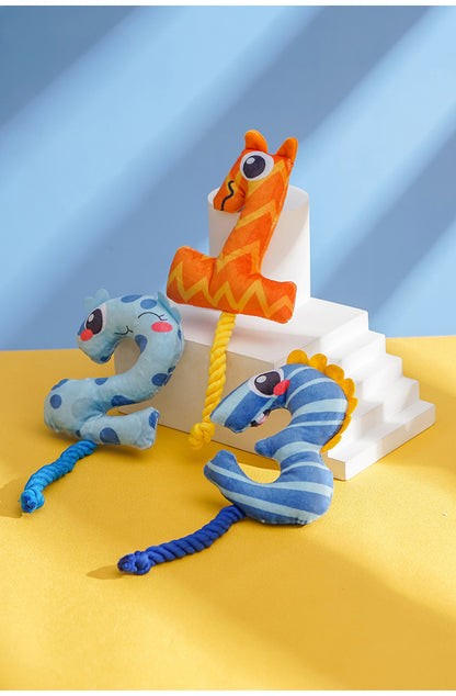 Pet Birthday Number Rope Toy – Soft & Durable Plush Chew Toy