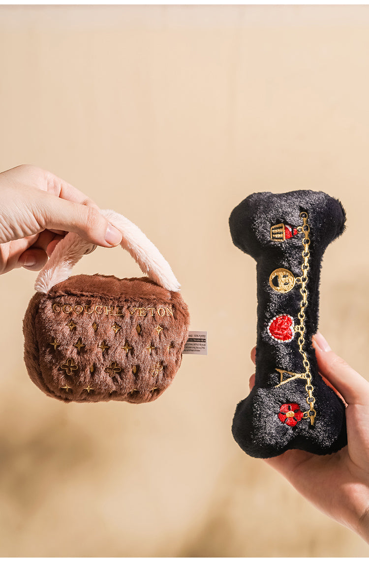 👜 Stylish Plush Toy Set – Playful &amp; Fun for Trendy Pups