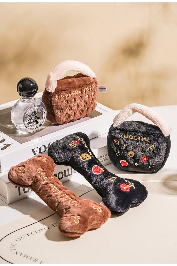 👜 Stylish Plush Toy Set – Playful &amp; Fun for Trendy Pups