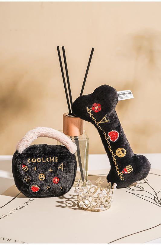 👜 Stylish Plush Toy Set – Playful &amp; Fun for Trendy Pups
