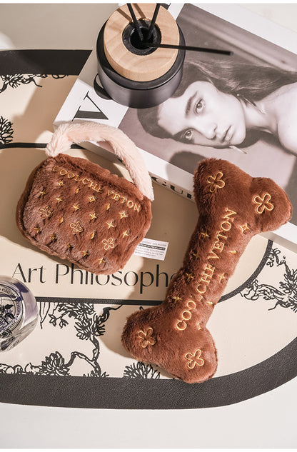 👜 Stylish Plush Toy Set – Playful &amp; Fun for Trendy Pups
