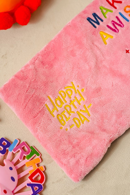 🎂 “Make a Wish” Plush Dog Toy – Birthday Surprise Puzzle Book!