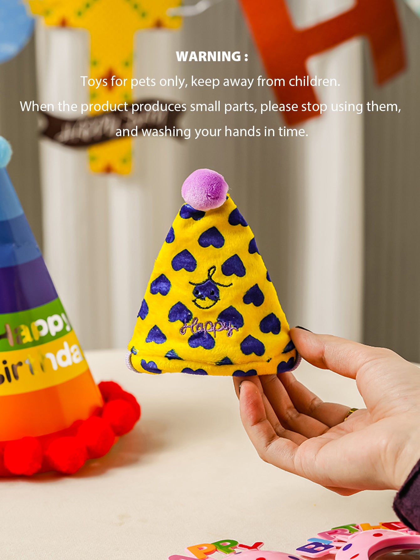 Colorful Birthday Hat for Pets