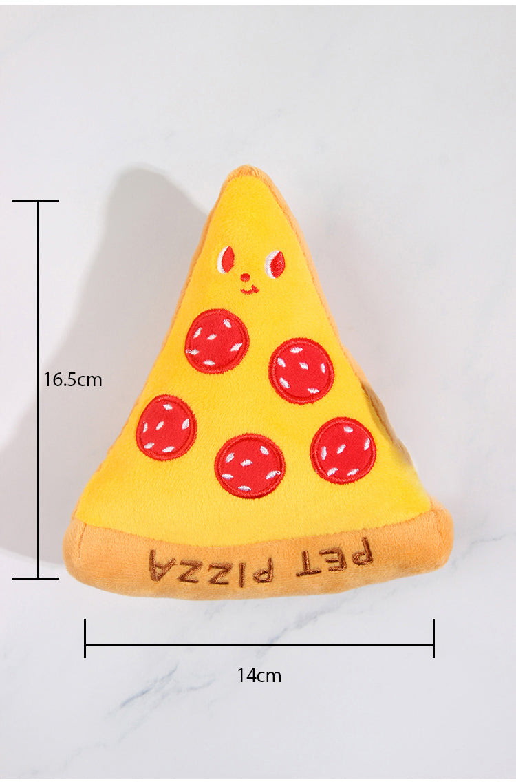 🍕 🍔 Pet Foodie Plush Toy Set – Pizza, Hot Dog & Burger