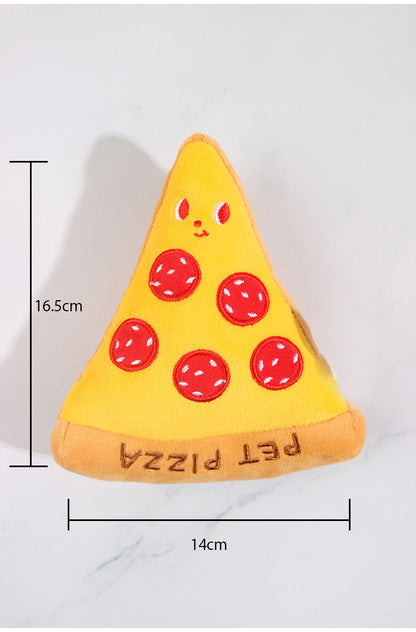 🍕 🍔 Pet Foodie Plush Toy Set – Pizza, Hot Dog & Burger