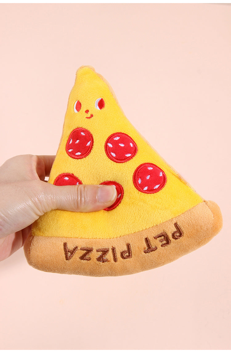 🍕 🍔 Pet Foodie Plush Toy Set – Pizza, Hot Dog & Burger