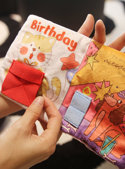 🎂 “Make a Wish” Plush Dog Toy – Birthday Surprise Puzzle Book!