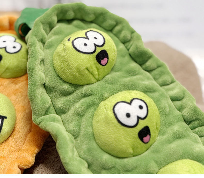 Plush Pea Pod Toy – The Cutest Playmate for Your Pet! 🐶🐾
