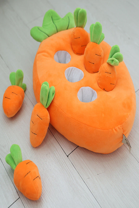 Carrot Plush Puzzle Toy – The Cutest Brain Game for Your Pet!