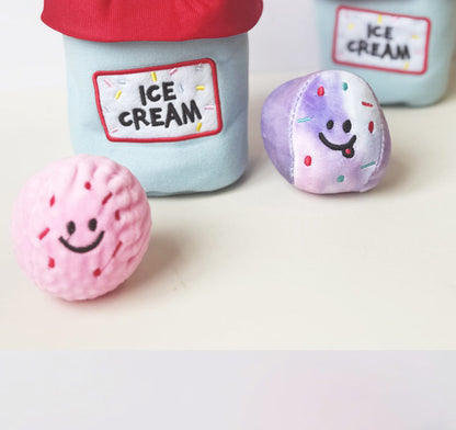 🍦 Ice Cream Bucket Dog Toy Set
