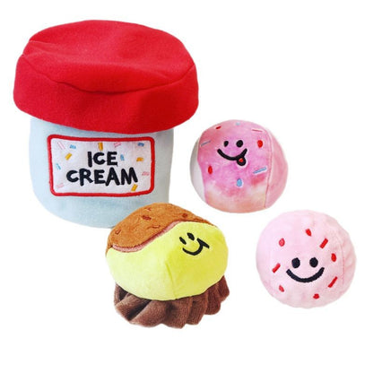 🍦 Ice Cream Bucket Dog Toy Set